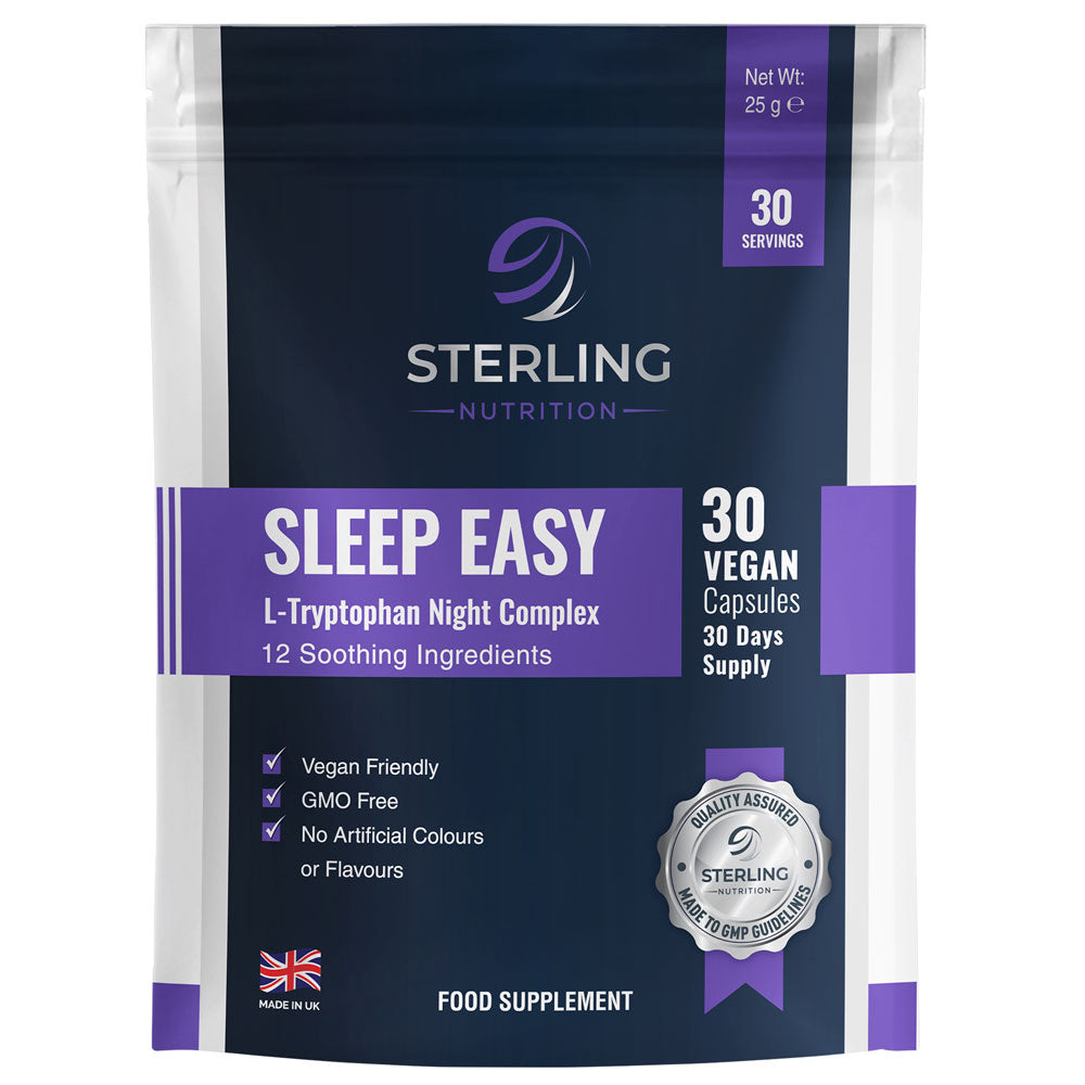 Vegan Sleep Capsules: L-Tryptophan Complex, 30 Non-Habit Forming Capsules