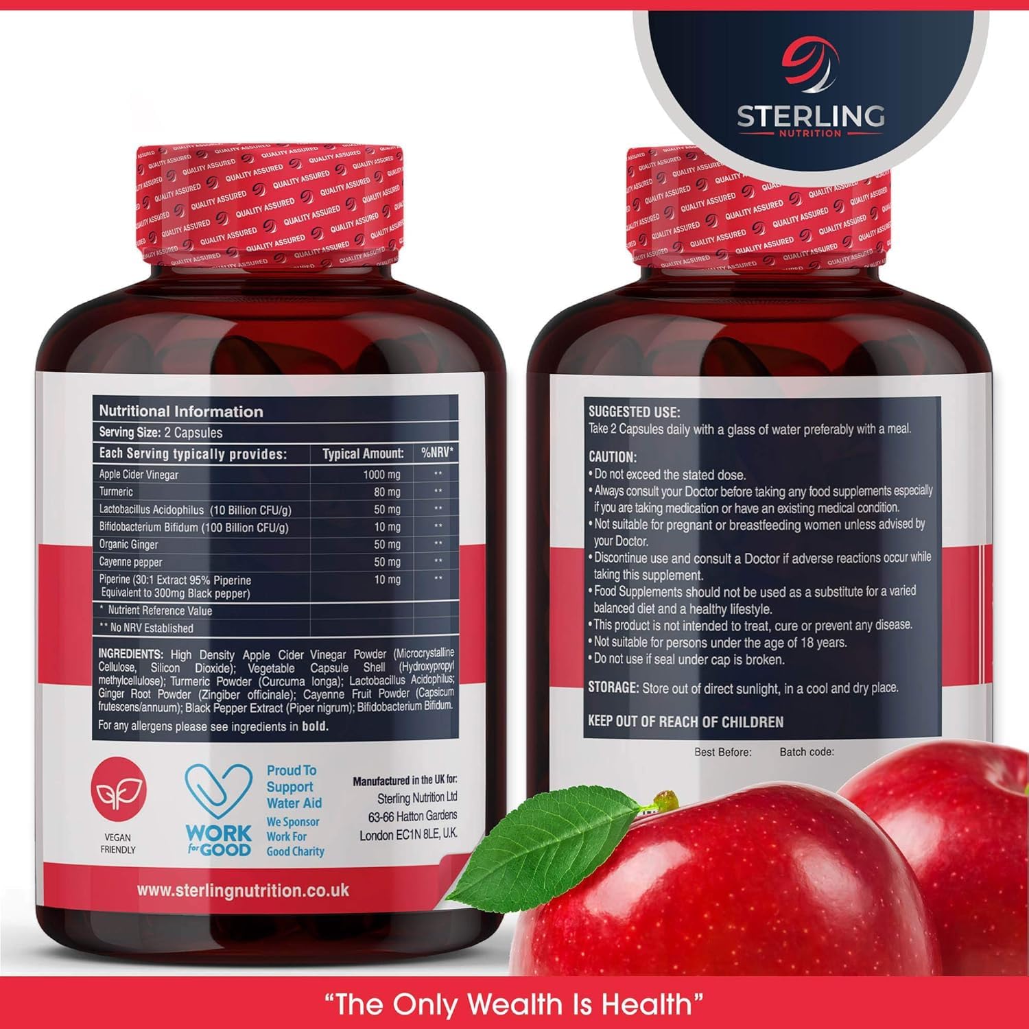 Apple Cider Vinegar Capsules with Probiotic Complex 180s