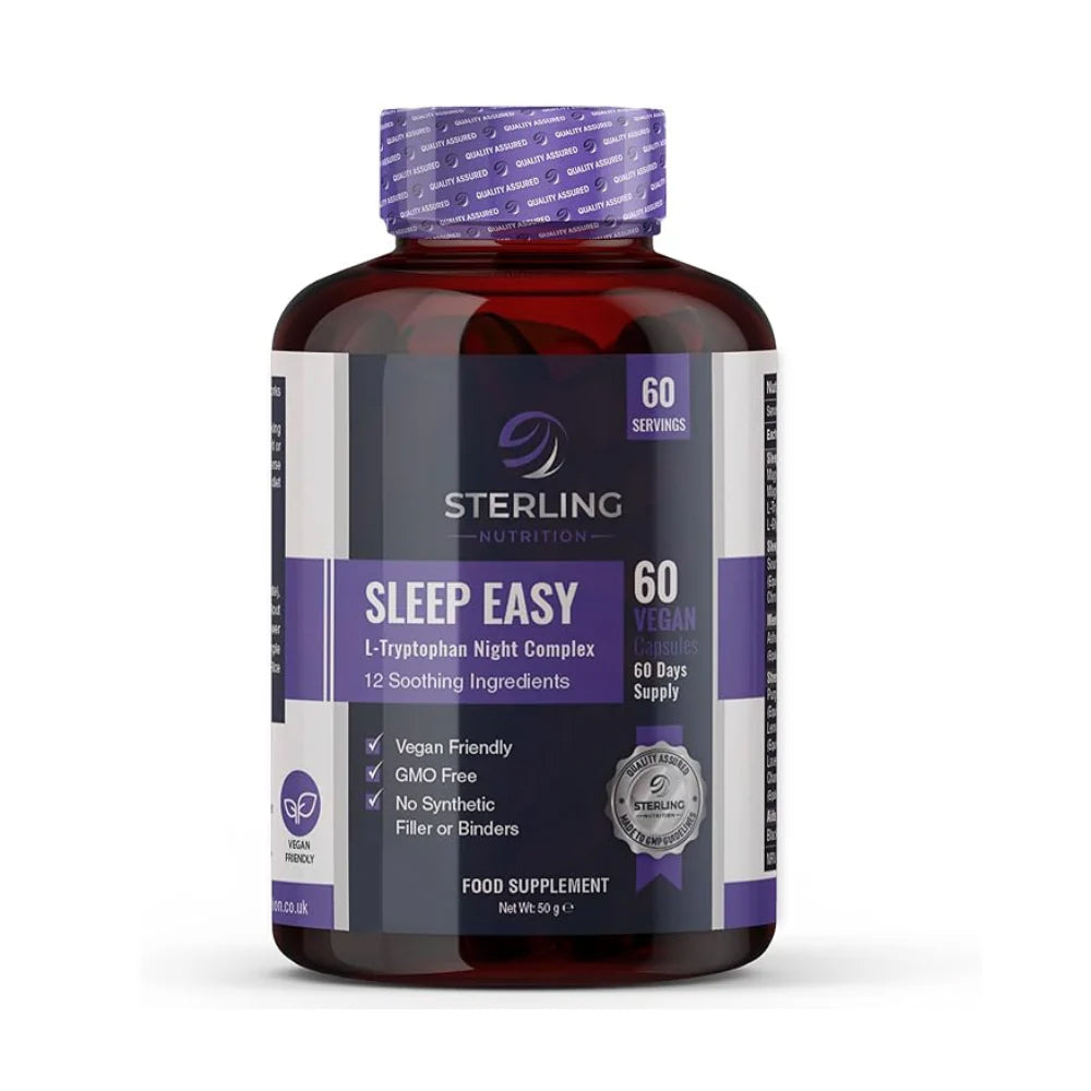 Vegan Sleep Capsules: L-Tryptophan Complex, 60 Non-Habit Forming Capsules