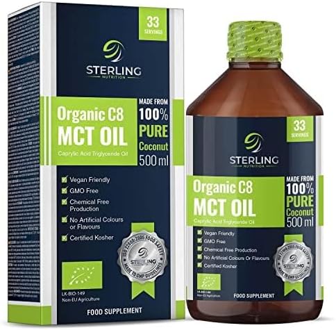 Organic Pure C8 MCT Oil 500ML For Keto Diet