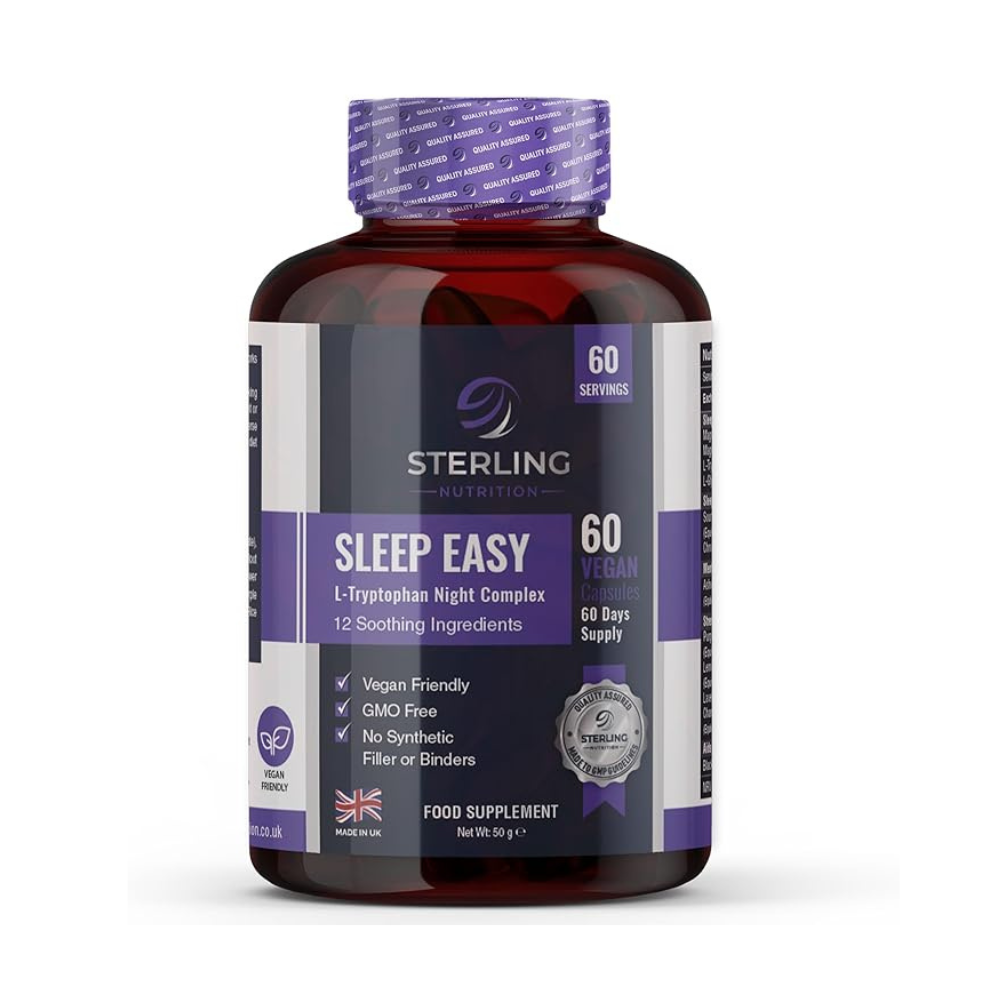 Vegan Sleep Capsules: L-Tryptophan Complex, 60 Non-Habit Forming Capsules