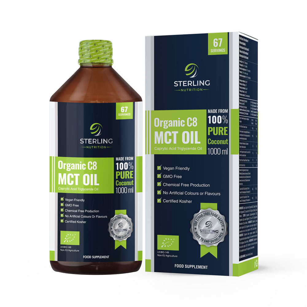 Organic Pure C8 MCT Oil 1000ML For Keto Diet