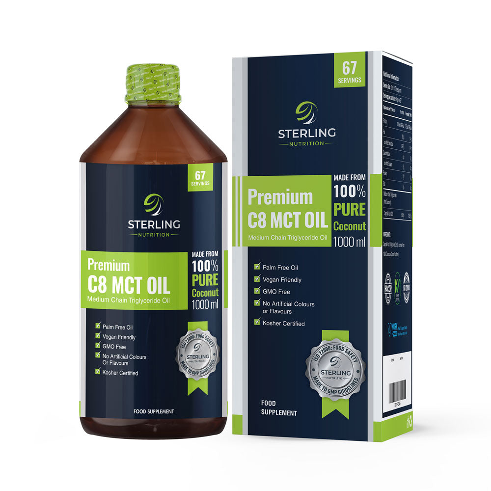 Premium Pure C8 MCT Oil 1000ML For Keto Diet