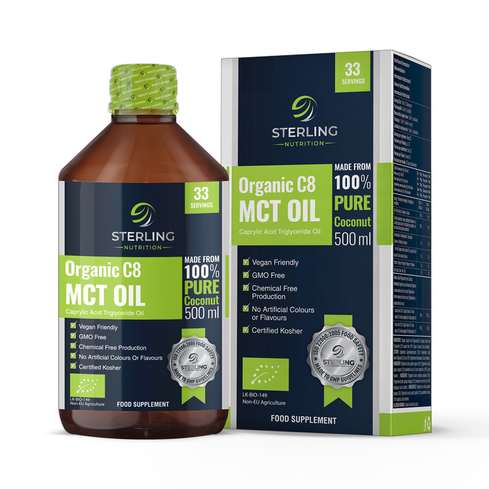 Organic Pure C8 MCT Oil 500ML For Keto Diet